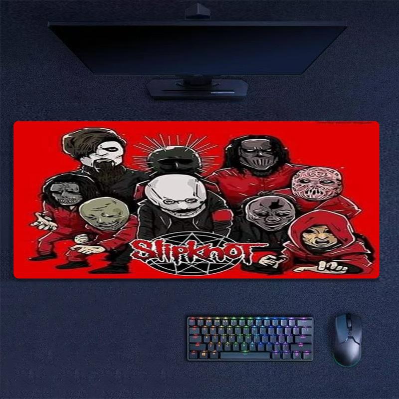 Slipknot Mask Horror Graphic Large Desk Mat Non Slip Gaming Mouse Pad for Computer Desk Rock Band Fan Decor
