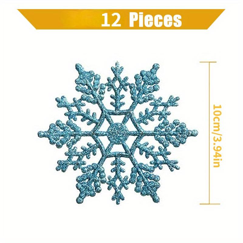 12Pcs 10cm Snowflake for Christmas Tree Decor Party Holiday Christmas Ornaments Home Decor