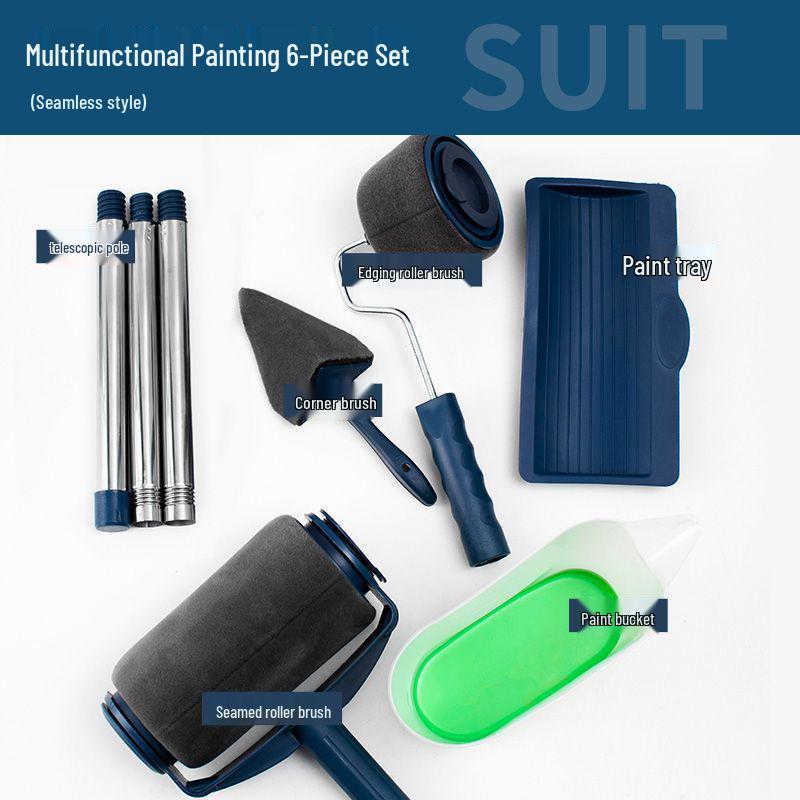 Telescopic Seamless Corner Paint Roller & Multifunctional Paint Brush Set