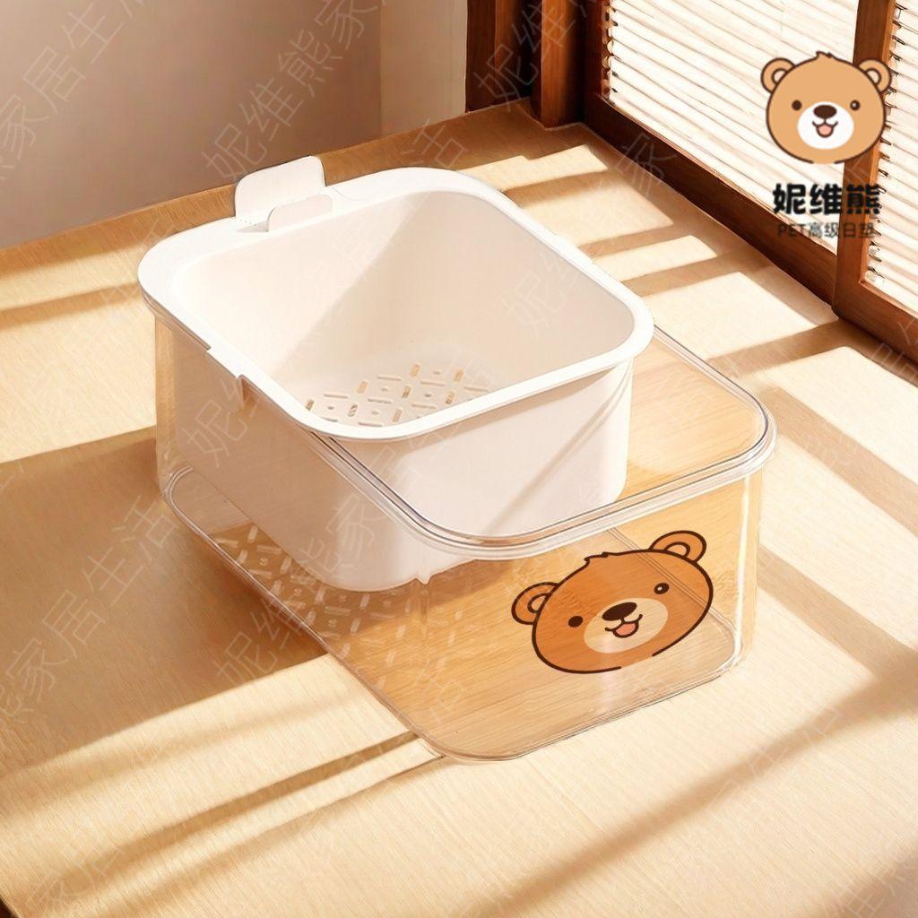 

[Drama Snack Box] Дыня с семенами пищевого качества для перекуса, двухслойный слив, настольный мусорный бак белый