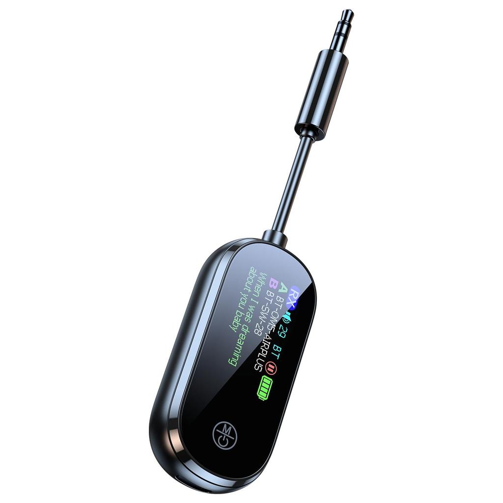 2 In 1 Bluetooth 5.4 Audio Transmitter Receiver 3.5MM AUX Hifi Stereo Audio Wireless Adapter with Mic for Car Airplane TV PC Headphone