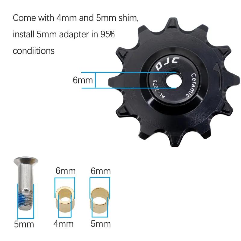 DJC 12 Speed Ceramic Bearing Pulley Wheel Guide Roller Jockey 11T 12T 13T 14T MTB Road Bike for Shimano for Sram 12s AXS T-TYPE