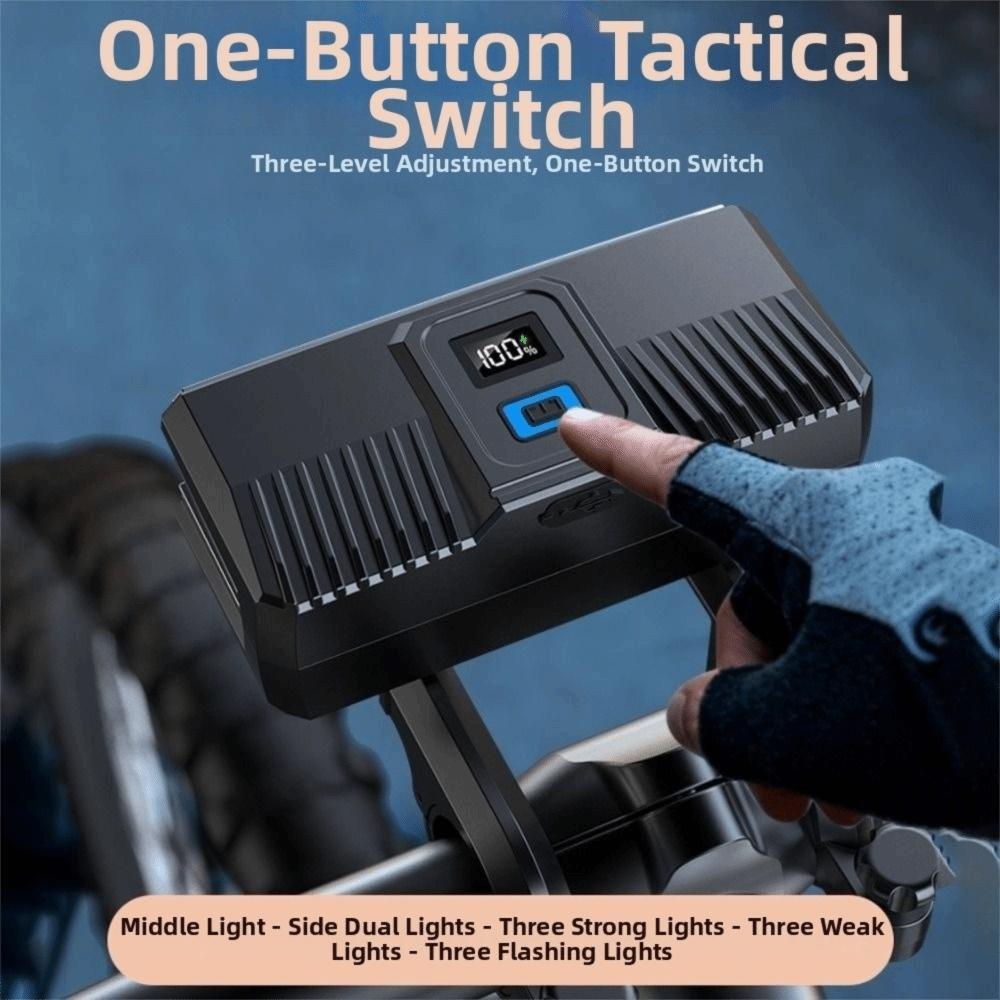 Solar Charging Bicycle Front Light USB Rechargeable Handlebar Lamp Cycling Light Mountain Bike
