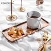  1PCS Acacia Wood Coffee Tray Food CupTrays Decorative Wood Tray Dessert Candy Bamboo Tray Gongfu Tea Tray