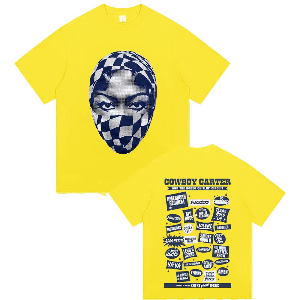 Beyonce Cowboy Carter och The Rodeo Chitlin Circuit T-shirt Herrmode Casual Översized T-shirts Unisex Dam Vintage Streetwear