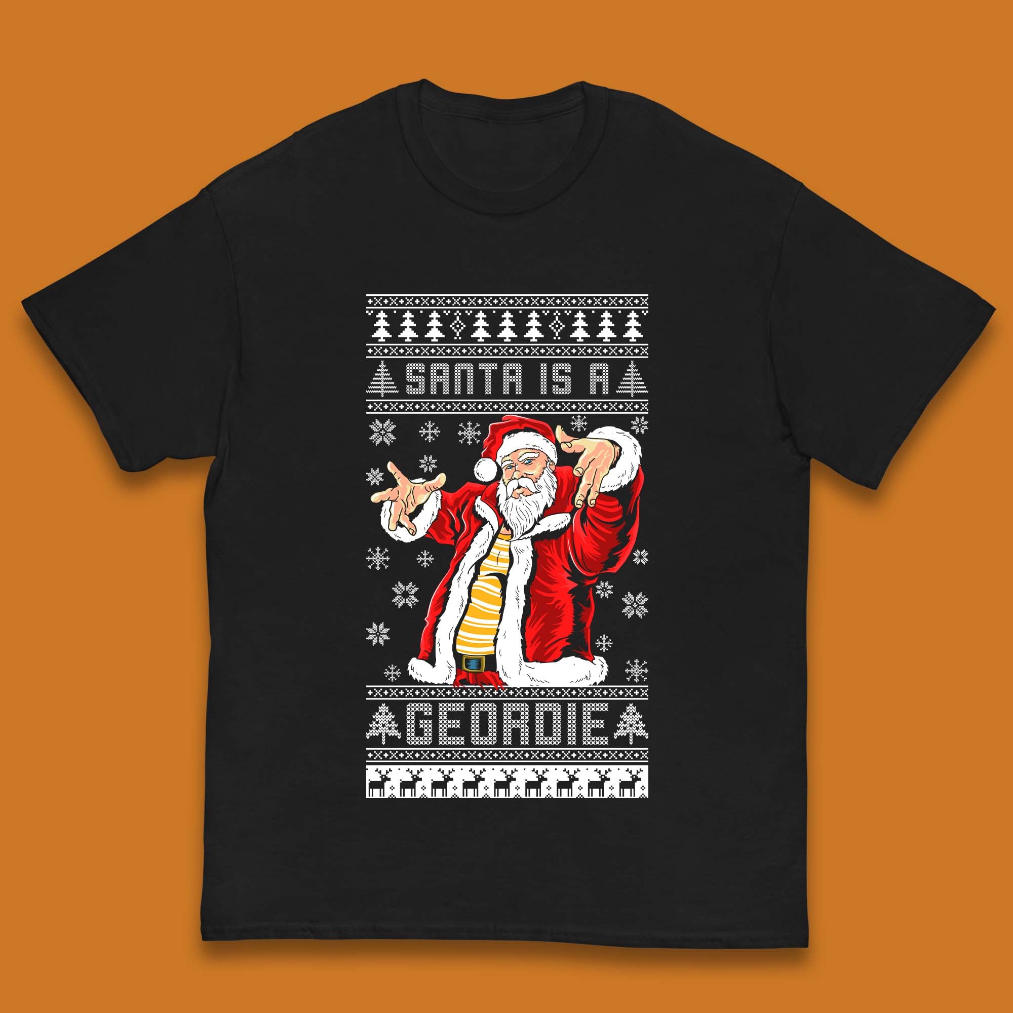 Santa Is A Gerodie Christmas Kids T-Shirt 100