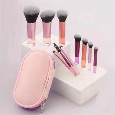Kristallgriff Make-up Pinsel Set: Tragbares 10-teiliges Set für Puder, Kontur, Rouge und Lidschatten