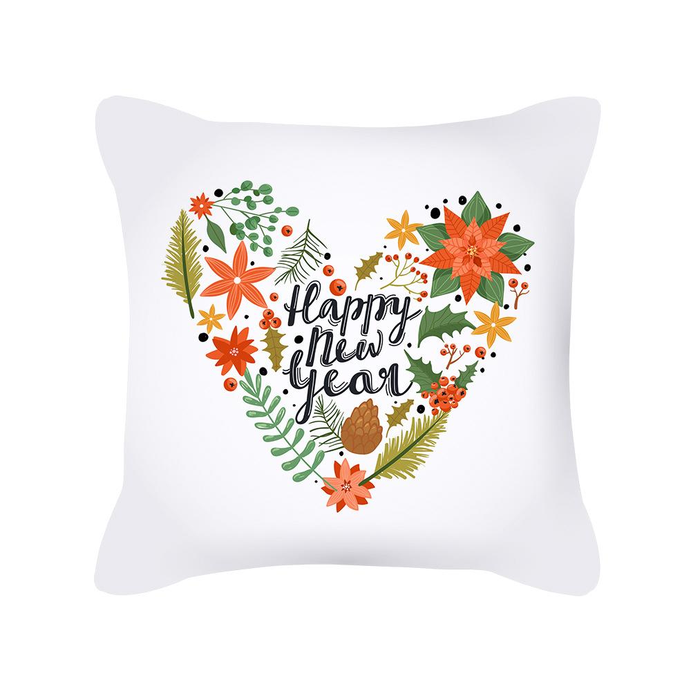 New Ins Nordic Cartoon Christmas Pillow Cover Holiday Gift Square Cushion Cover Pillow Cover
