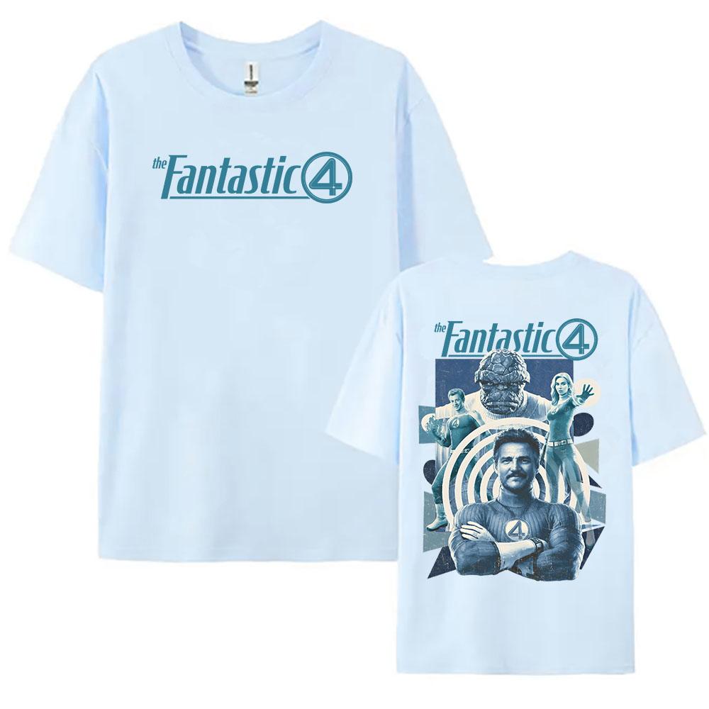 Summer Women Men Tees Film The Fantastic Four First Steps Movie T-shirt Cotton Summer Female Tshirts Unisex Streetwear Top
