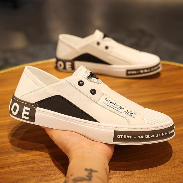 

Европейская дизайнерская обувь для мужчин. Кожаная повседневная обувь. Трендовая обувь на плоской подошве. Молодежные уличные роскошные лоферы без шнуровки. 43 белый