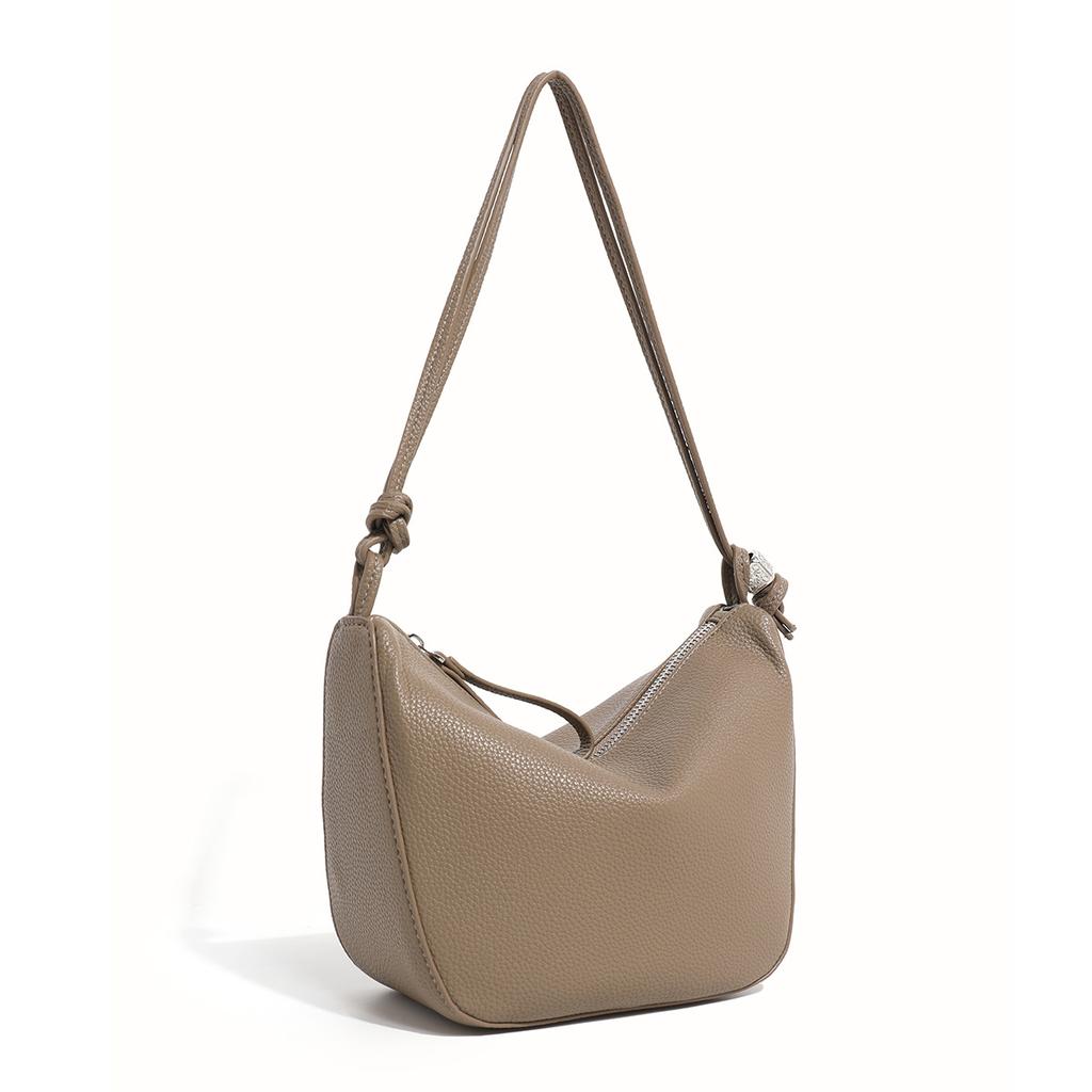 Simple Dumpling Bag New Daily Shoulder Bag Underarm Bag Fashion One Shoulder Crossbody Bag Large Capacity Soft Leather Women's Bag