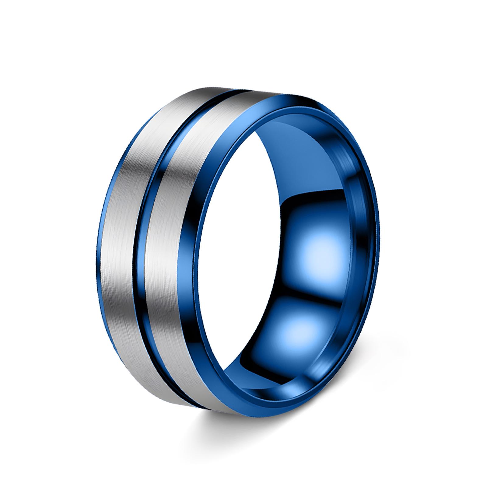 

Новое мужское обручальное кольцо с двойной фаской и матовой отделкой в европейском и американском стиле - простой дизайн, хит продаж Size 12