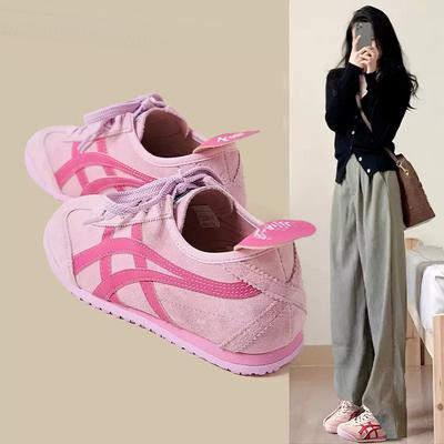 Chaussures d'entraînement allemandes rétro américaines à semelle souple et à rehausse intérieure jaune pour femmes, nouvelles chaussures de sport et de loisirs à semelle plate pour le printemps, chaussures Forrest Gump