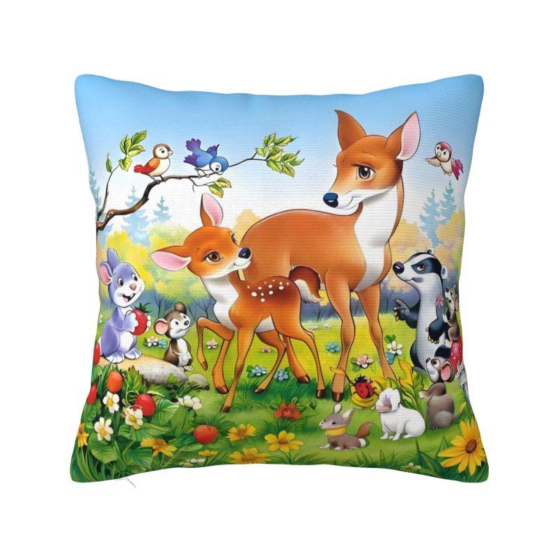 Custom Disney Film Bambi Cartoon Luxury Pillow Cover Living Room Decoration Anime Deer Cute Car Cushion