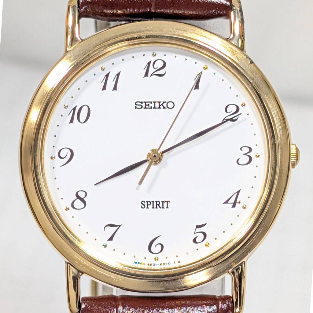 SEIKO SPIRIT Battery and Strap Working Men's Watch, Replaced, Condition, Z-19