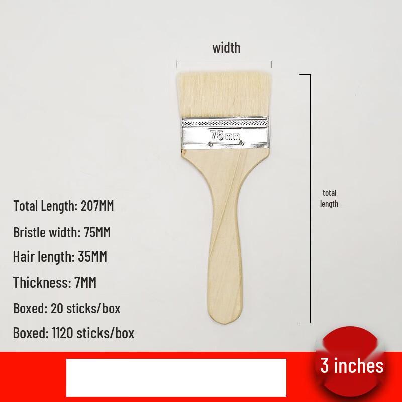 OEING Wooden Handle Soft Wool Brush Set