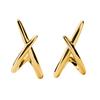Elegant Crosses Design Studs Earrings Jewelry For Women With Gold or Silver Plated Finish And Hypoallergenic Comfort