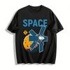 Vintage 1975 Space Explorers Satellite Graphic Casual Top Pure Cotton T-shirt