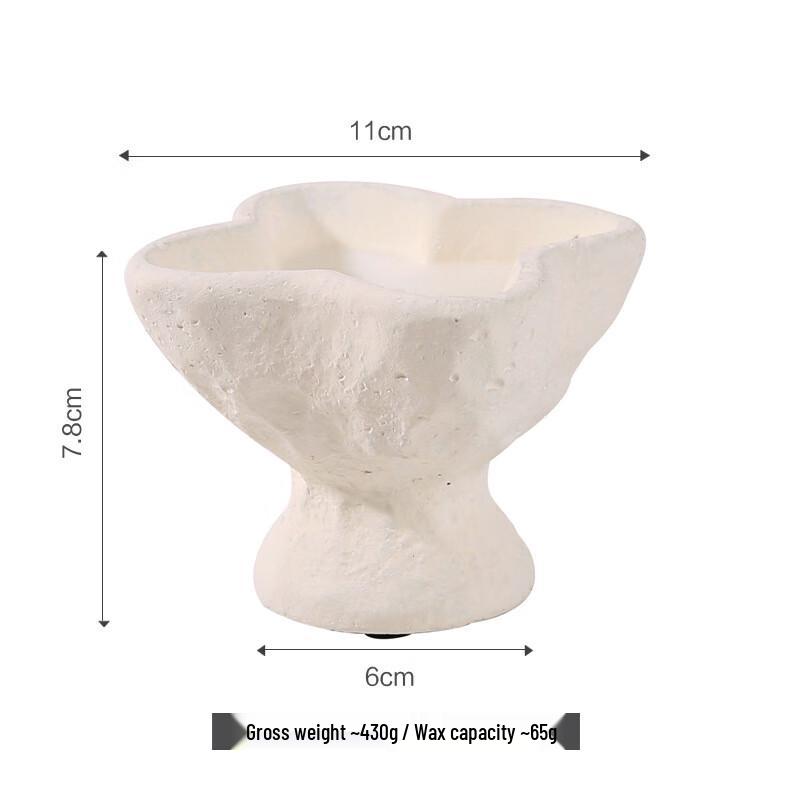 Wabi-Sabi Cement High-Foot Candle Holder