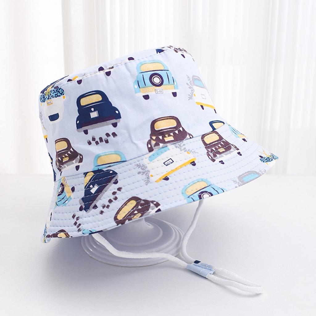 Kids Cartoon Bucket Hat Spring Summer Baby Sun Protection Cap Boys Girls UV Shield Outdoor Beach Fishing Hat