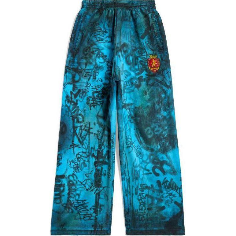 Balenciaga Baggy Knitted Sweatpants Men`s Blue