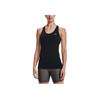 Under Armour Solid Color Round Neck Sleeveless T-Shirt Women tops Black 1328962-001