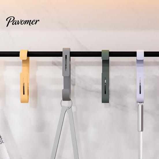 Home Organization Accessories Laundry Hook with Clip, Non-Drilling ABS Closet Organizer, Multi Purpose Plastic Clamps Durable Anti-slip Clothes