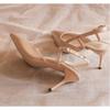 New Brand Plus Size 34-42 Women Heeled Sandals Retro Rome High Heels Shoes Women High Heel INS Leather Buckle Pumps Mules