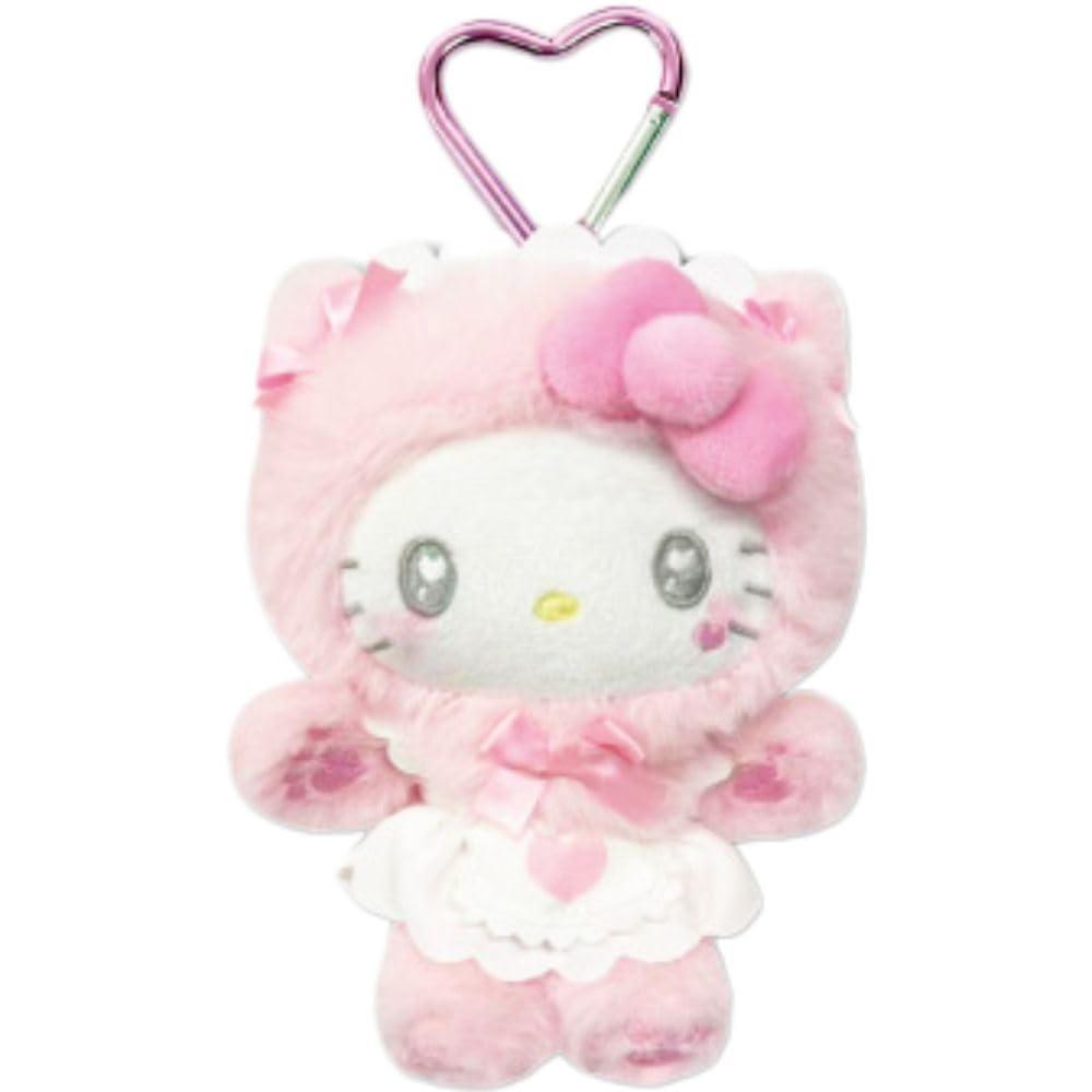 Hatayama Shoji Sanrio Mascot Pouch Cat Maid Hello Kitty Pink Heart Carabiner Included Stuffed Animal Style Accessory Storage Bag Charm 63203758