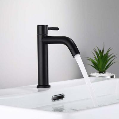 Waschtischarmatur Einzelkalt Badezimmer Waschbeckenarmatur Küchenarmatur Deckmontiert Edelstahl Wasserhahn Badezimmer Thekenwaschbeckenarmatur