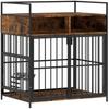 Dog Crate Furniture, Dog Cage with Rotatable Feeding Station and Storage Shelves, End Side Table Indoor Pet Kenne