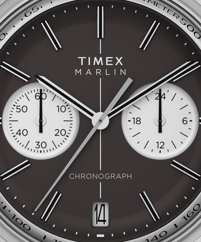 Taimaegseu Merlin Jet Quartz Chronograph Men'S Leather Watch 40Mm