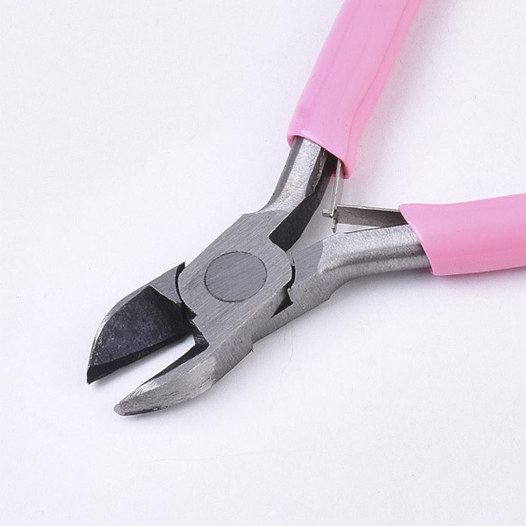 3Pcs Pliers Set Pink Handle Carbon Steel Round Nose Pliers Shear Pliers Side Cutting Pliers DIY