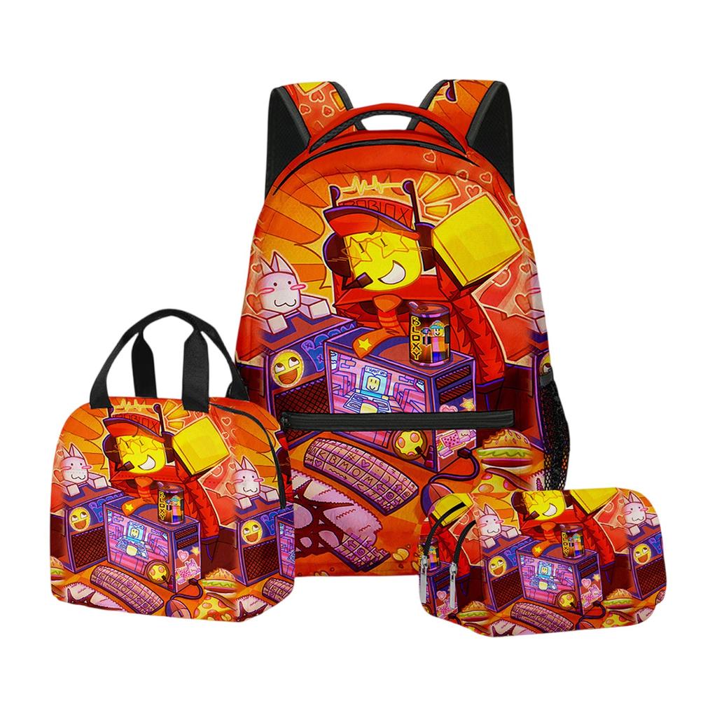 Cartoon Printing Casual Shoulder Bag Junior High School Students Large Capacity Backpacks