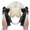 49MD Ribbon Bow Hair Clip Balletcore Bow with Headdress Gothic Hairpin