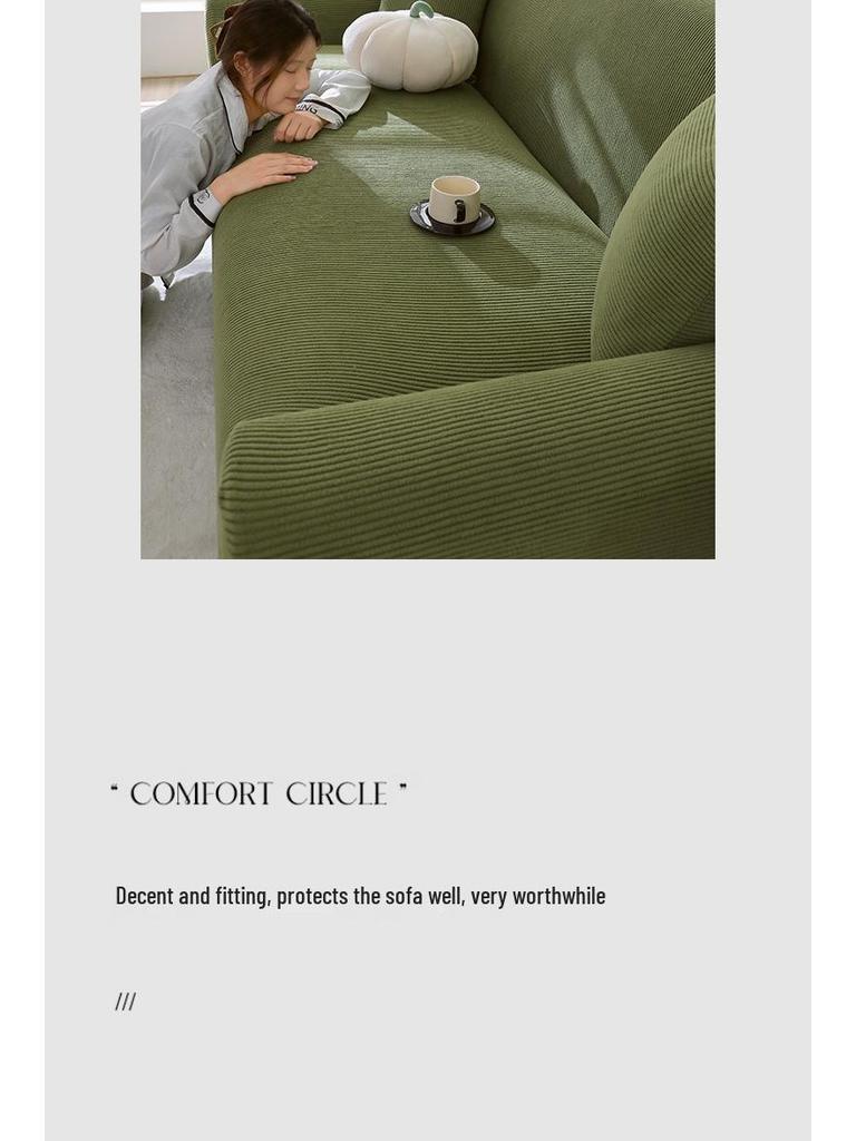 2025 Universal Stretch Thickened Corduroy Sofa Cover - Dustproof, Protective, Full Wrap, All-Season