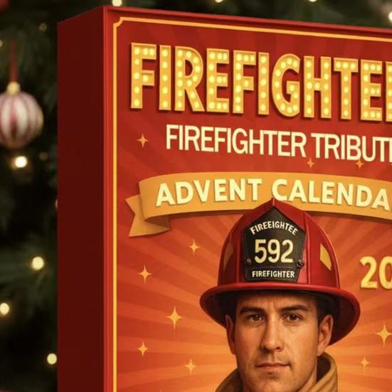 Firefighter Tribute Advent Calendar Christmas Countdown Calendar with 24 Mini Firefighter Figurines Firefighter-Themed Xmas Advent Calendar