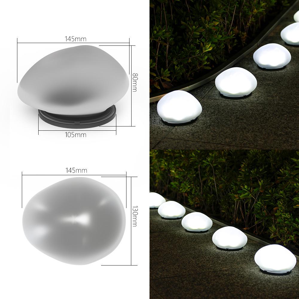 Outdoor Solar Pebble Lights - Waterproof Garden & Lawn Decorative Landscape Stones