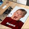 Custom Name Home Alone Printed Carpet, for Office Chair Living Room Bedroom Kitchen Room Decor Gifts.
