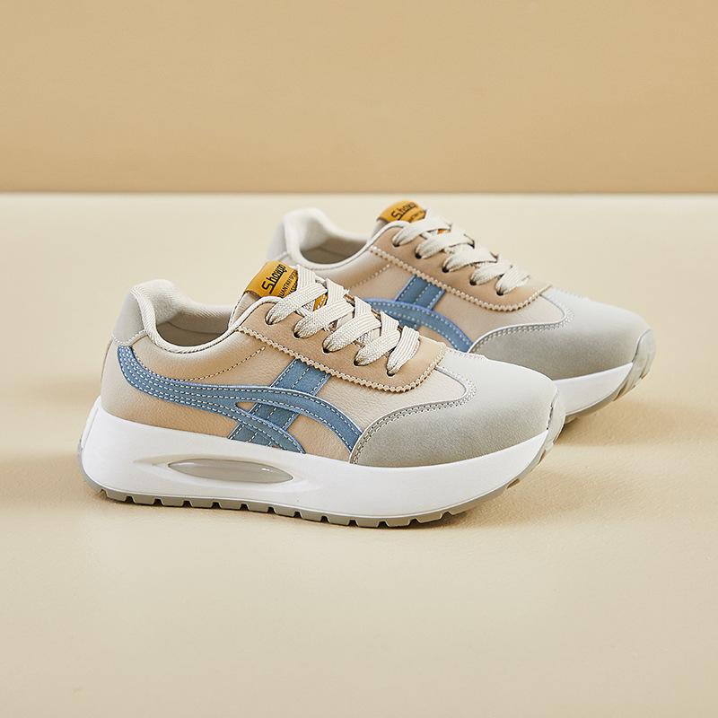 Spring season new women s shoes fashionable versatile and high casual sports shoes lace-up Korean dad shoes 36