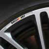 Cytbfl1 Set of 4 Aluminum Car Wheel Racing Decals and Badges for Mitsubishi Ralliart, Outlander, L200, and Xpander
