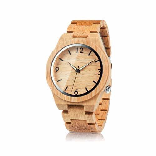 

BOBO BIRD D27 Men s Bamboo Wood Watch with Numeric Scale, Large Dial, Quartz Watch, Lightweight Casual Sports Watch, Luminous Silver Pointer, Gift Box
