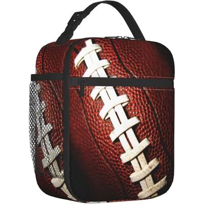 Football Soccer Durable Waterproof Insulated Lunch Bag Sport Ball Reusable Cooler Thermal Tote Lunch Box Containers Organizer