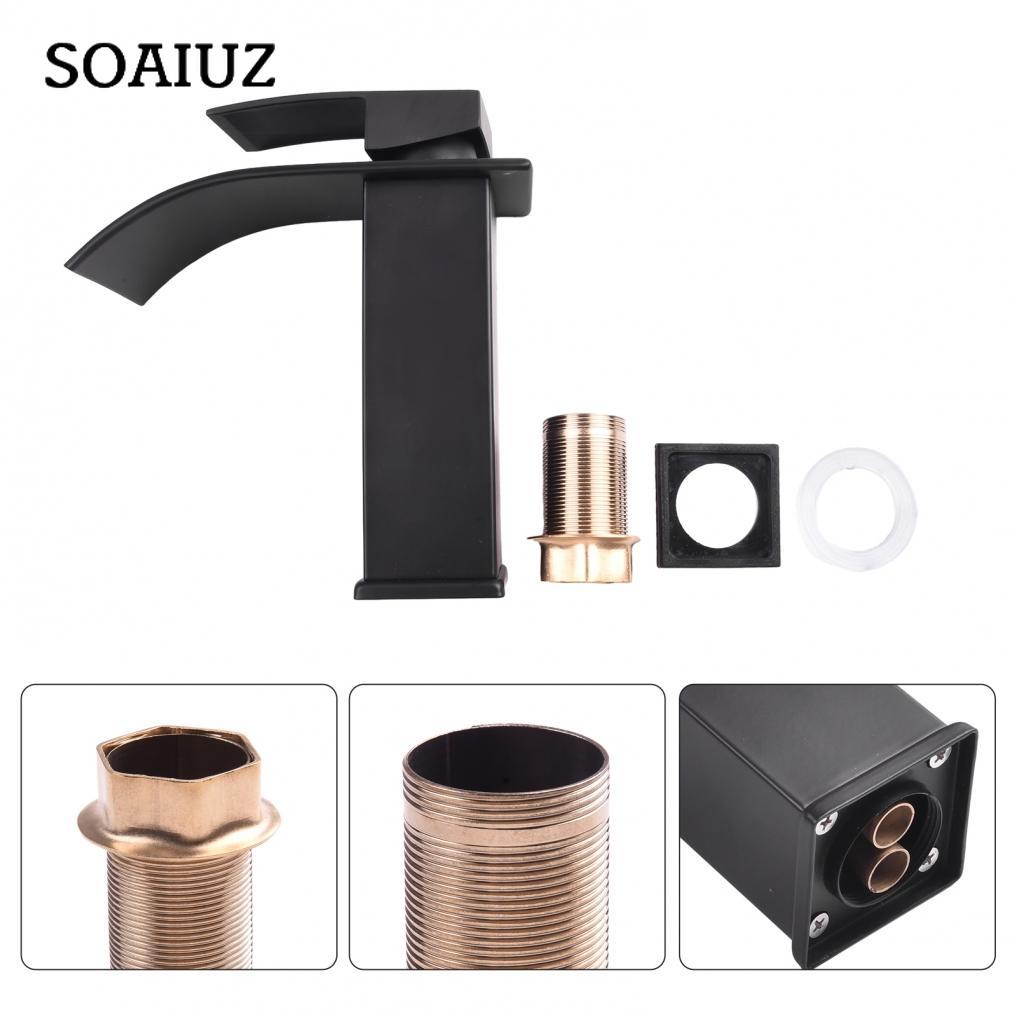 Bathroom Basin Faucet Waterfall Deck Mounted Cold and Hot Water Mixer Tap