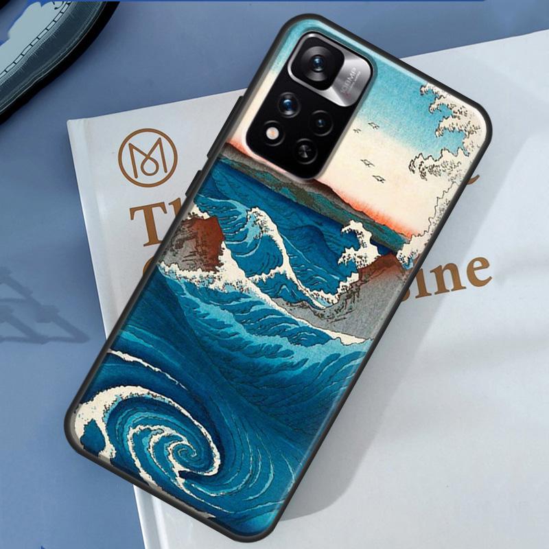 Japanese Wave Art Case For Xiaomi Redmi Note 14 13 11 9 10 12 Pro 9S 10S 11S 12S Redmi 10C 12C 13C 14C Cover