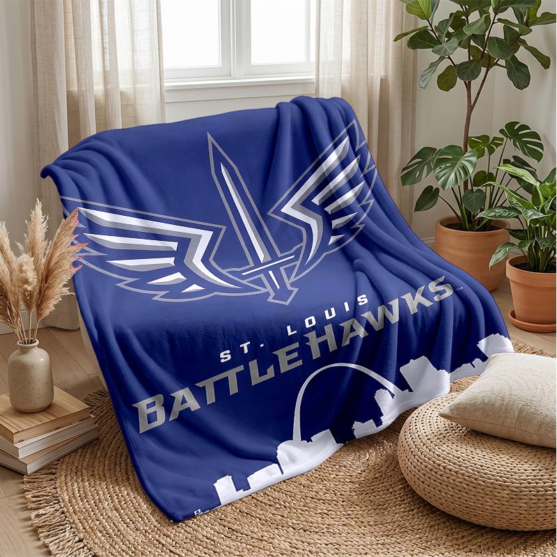 St. Louis BluesBedruckte Flanelldecke Gemütliche Hautfreundliche Warme Überwurfdecke für Sofa Bett Innenbereich Tägliche Nutzung