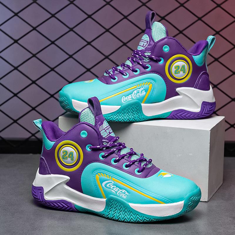 

Boys shoes spring and autumn professional basketball training shoes children s leather sneakers rotating button boys running shoes 31