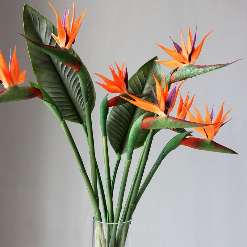 Large Artificial Rubber Bird of Paradise Flower for Home Decor & Wedding Photography