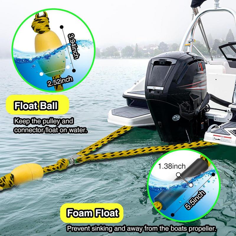 Ski Tow Rope Heavy Duty Tubing Harness For Boat Control High Strength Towing Tube Water Sport Towable Connector For