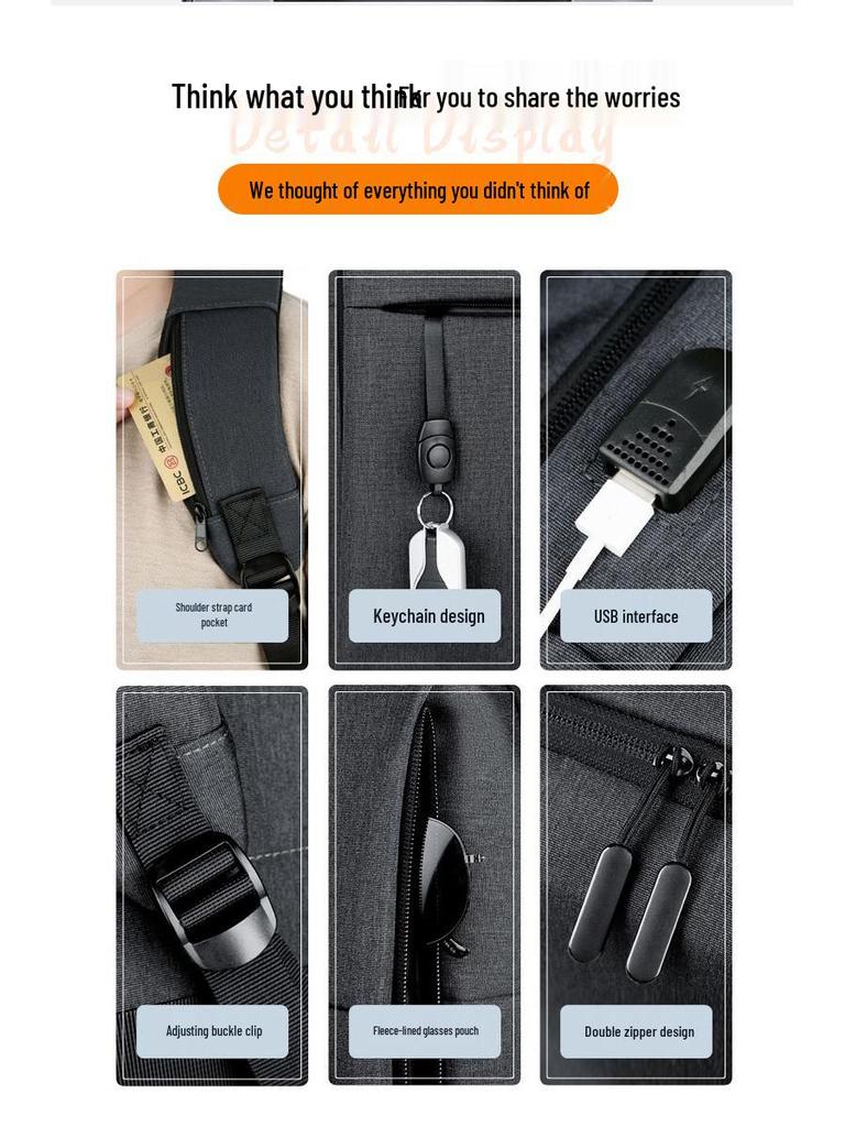 Unisex High-End Waterproof Business Laptop Backpack for Travel & School